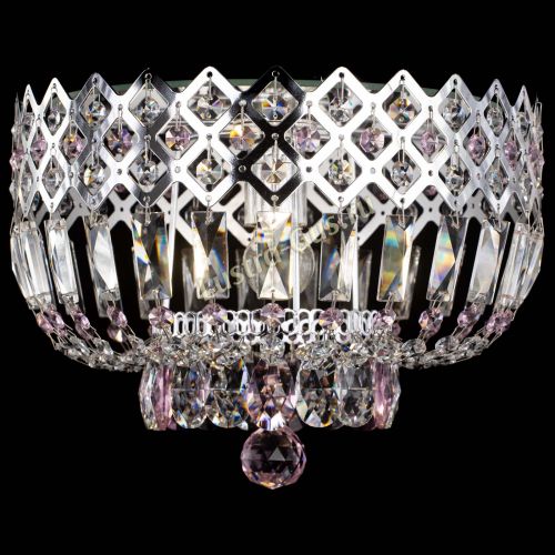 Люстра Корона пластинка №1 розовая в Подольске Гусь Хрустальный