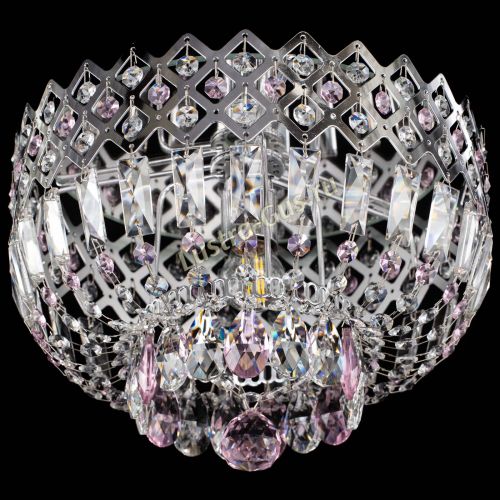 Люстра Корона пластинка №1 розовая в Подольске Гусь Хрустальный