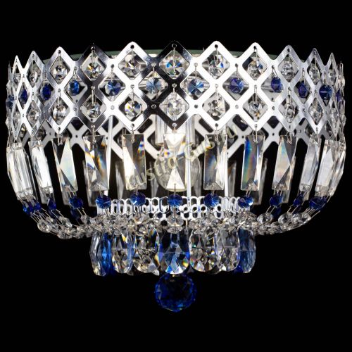 Люстра Корона пластинка №1 синяя в Подольске Гусь Хрустальный