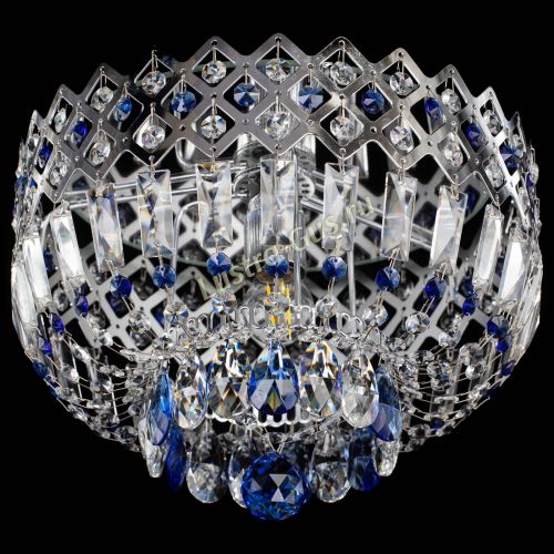 Люстра Корона пластинка №1 синяя в Подольске Гусь Хрустальный