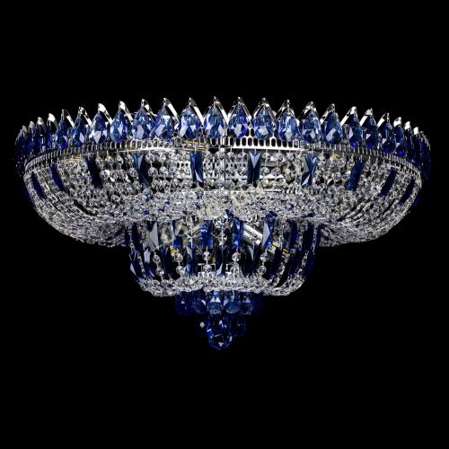 Люстра Корона Водопад синий в Подольске Гусь Хрустальный