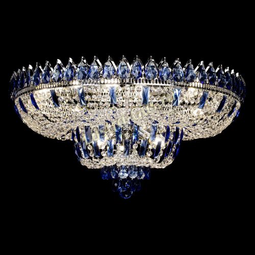 Люстра Корона Водопад синий в Подольске Гусь Хрустальный