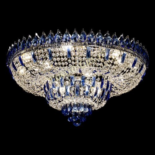 Люстра Корона Водопад синий в Подольске Гусь Хрустальный