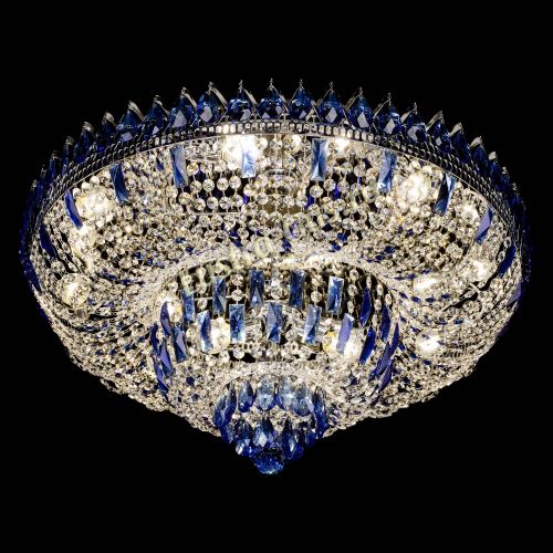 Люстра Корона Водопад синий в Подольске Гусь Хрустальный