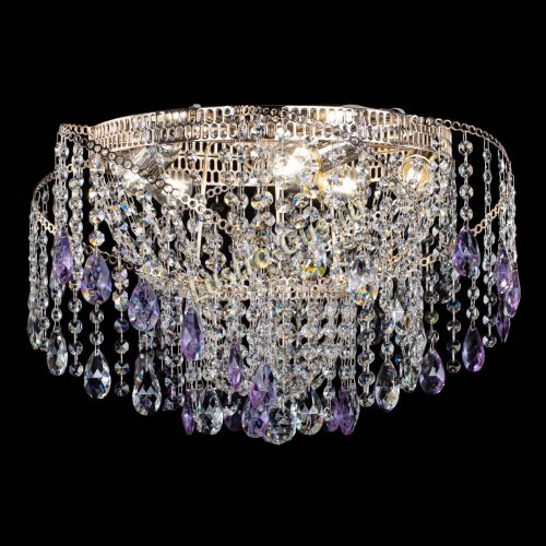 Люстра Космея №4 фиолетовая в Подольске Гусь Хрустальный