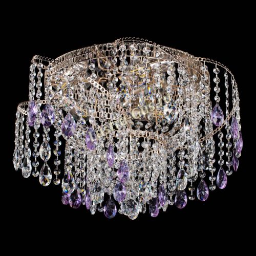 Люстра Космея №4 фиолетовая в Подольске Гусь Хрустальный