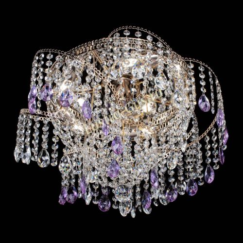 Люстра Космея №4 фиолетовая в Подольске Гусь Хрустальный
