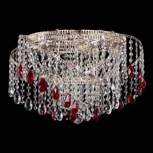 Люстра Космея №4 красная в Подольске Гусь Хрустальный