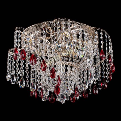 Люстра Космея №4 красная в Подольске Гусь Хрустальный