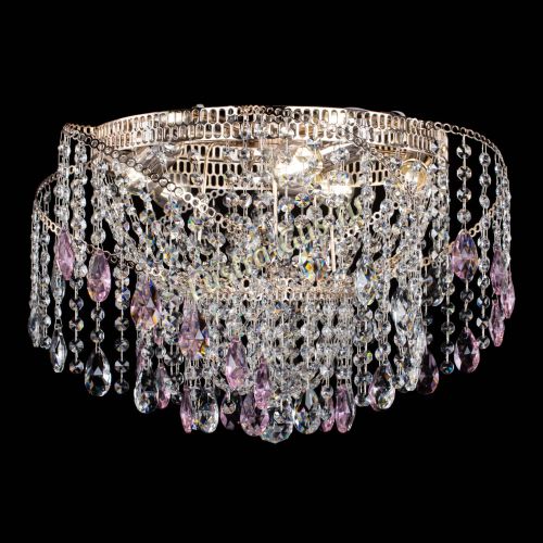 Люстра Космея №4 розовая в Подольске Гусь Хрустальный