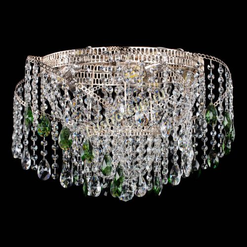 Люстра Космея №4 зеленая в Подольске Гусь Хрустальный