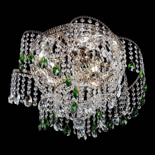 Люстра Космея №4 зеленая в Подольске Гусь Хрустальный