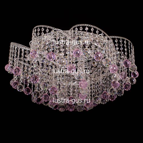 Люстра Космос шар 40 мм розовая в Подольске Гусь Хрустальный