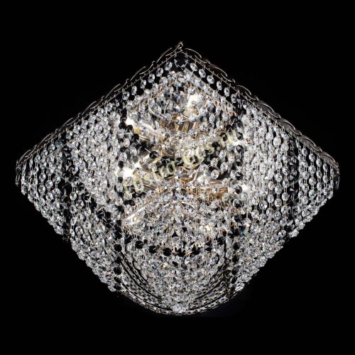 Люстра Квадрат Бриз черная в Подольске Гусь Хрустальный