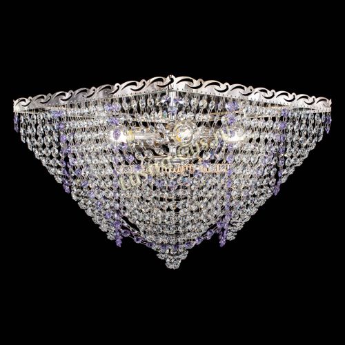 Люстра Квадрат Бриз фиолетовая в Подольске Гусь Хрустальный