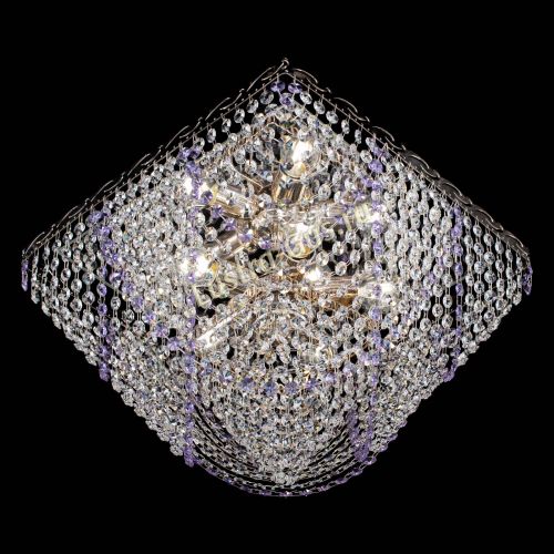 Люстра Квадрат Бриз фиолетовая в Подольске Гусь Хрустальный