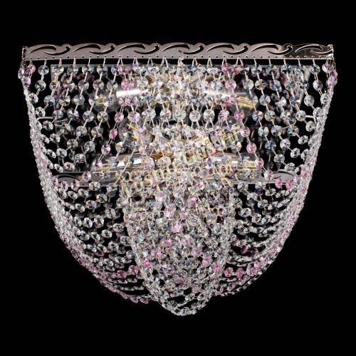 Люстра Квадрат Бриз розовая в Подольске Гусь Хрустальный