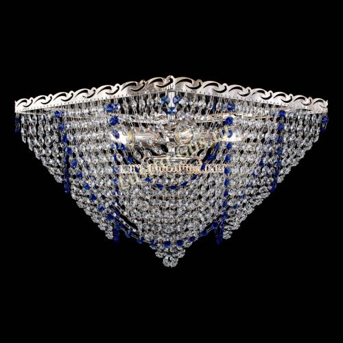 Люстра Квадрат Бриз синяя в Подольске Гусь Хрустальный