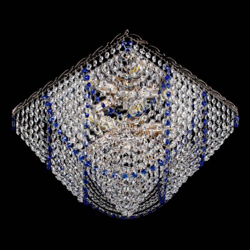 Люстра Квадрат Бриз синяя в Подольске Гусь Хрустальный