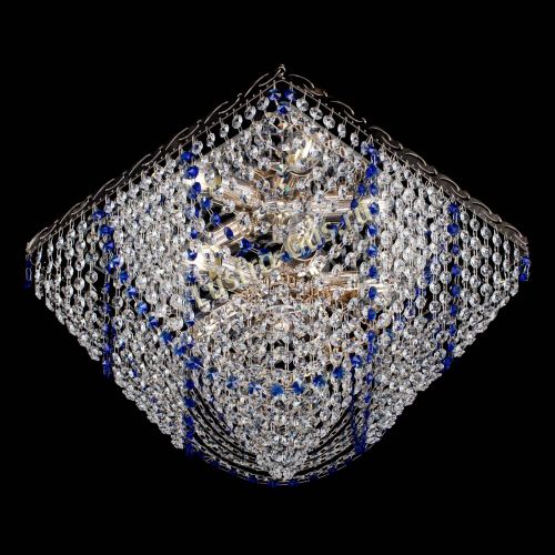 Люстра Квадрат Бриз синяя в Подольске Гусь Хрустальный