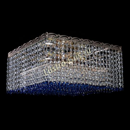 Люстра Квадрат Оптикон синяя в Подольске Гусь Хрустальный