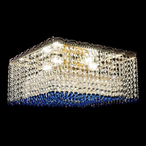 Люстра Квадрат Оптикон синяя в Подольске Гусь Хрустальный