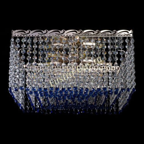 Люстра Квадрат Оптикон синяя в Подольске Гусь Хрустальный