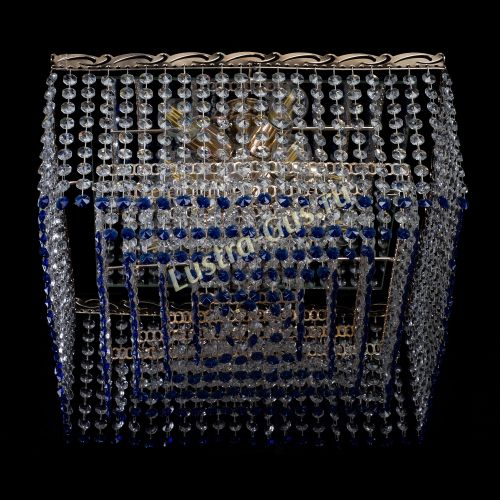 Люстра Квадрат Оптикон синяя в Подольске Гусь Хрустальный