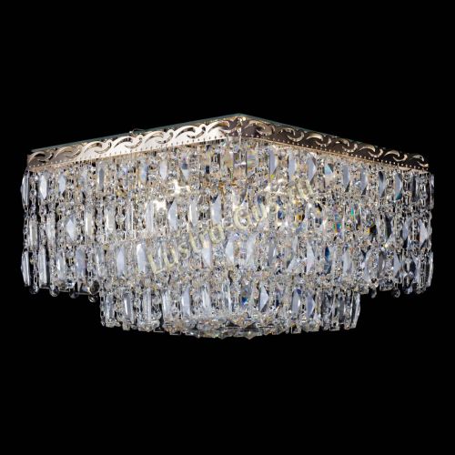 Люстра Квадрат Каскад с пластинками в Подольске Гусь Хрустальный