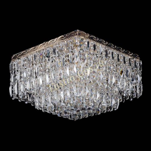 Люстра Квадрат Каскад с пластинками в Подольске Гусь Хрустальный