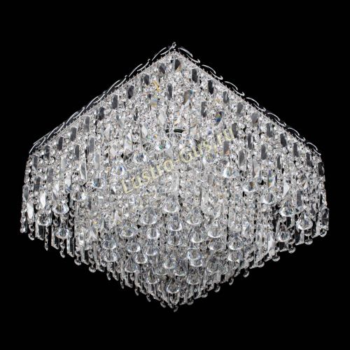 Люстра Квадрат Каскад с пластинками в Подольске Гусь Хрустальный