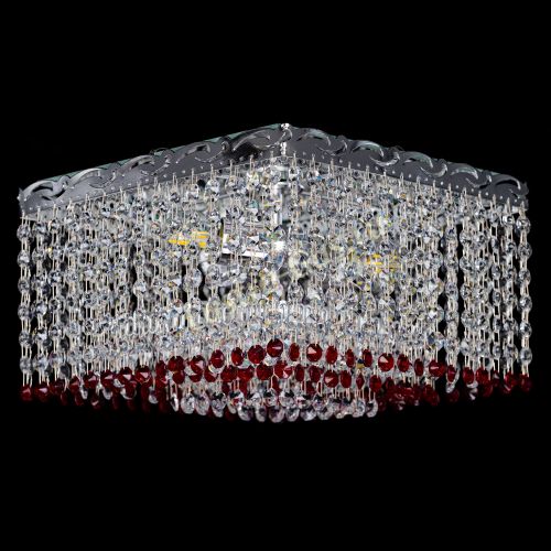 Люстра Квадрат Оптикон красная в Подольске Гусь Хрустальный