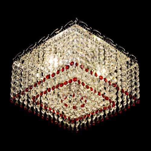 Люстра Квадрат Оптикон красная в Подольске Гусь Хрустальный