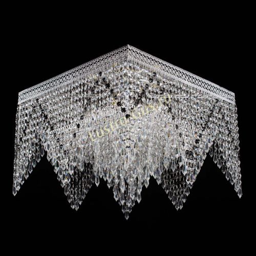 Люстра Квадрат Венеция уголки №5 черная в Подольске Гусь Хрустальный