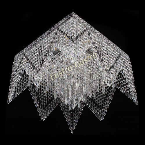 Люстра Квадрат Венеция уголки №5 черная в Подольске Гусь Хрустальный