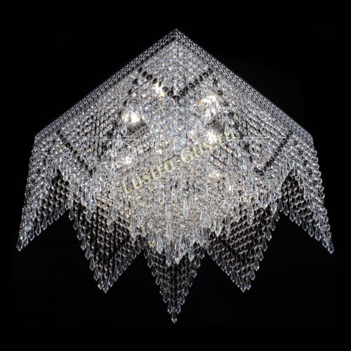 Люстра Квадрат Венеция уголки №5 черная в Подольске Гусь Хрустальный