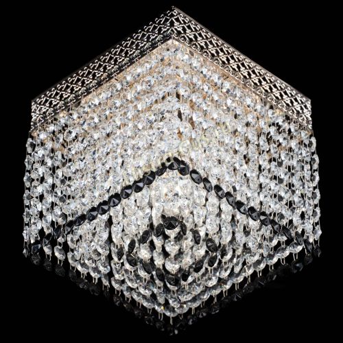 Люстра Квадрат Венеция №1 черная в Подольске Гусь Хрустальный