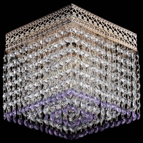 Люстра Квадрат Венеция №1 фиолетовая в Подольске Гусь Хрустальный