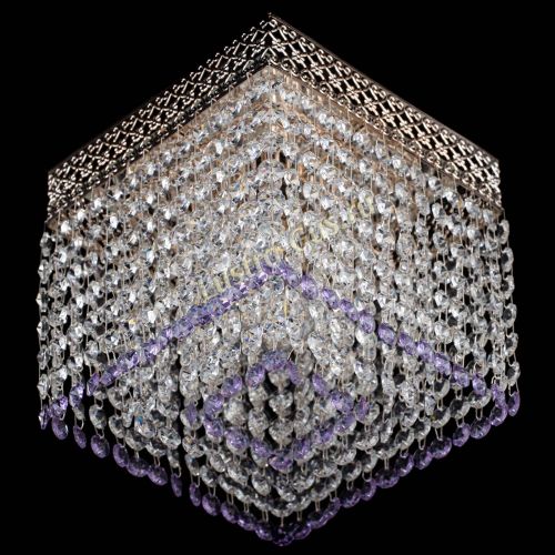 Люстра Квадрат Венеция №1 фиолетовая в Подольске Гусь Хрустальный