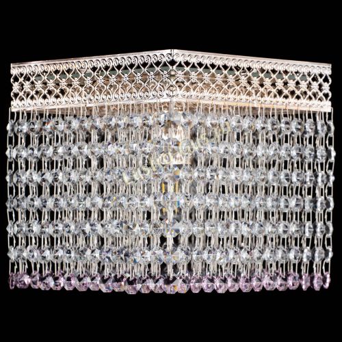 Люстра Квадрат Венеция №1 розовая в Подольске Гусь Хрустальный