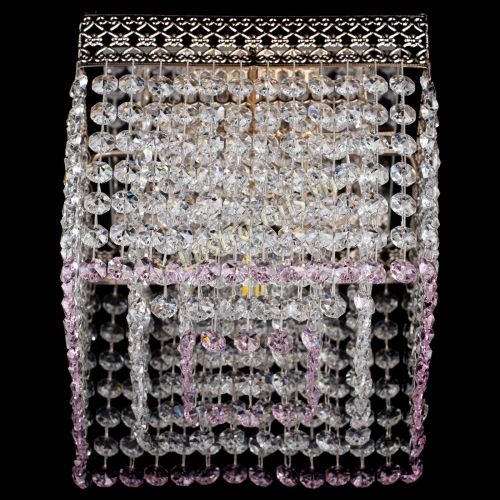 Люстра Квадрат Венеция №1 розовая в Подольске Гусь Хрустальный