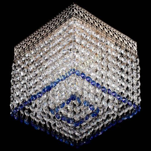 Люстра Квадрат Венеция №1 синяя в Подольске Гусь Хрустальный