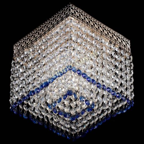 Люстра Квадрат Венеция №1 синяя в Подольске Гусь Хрустальный