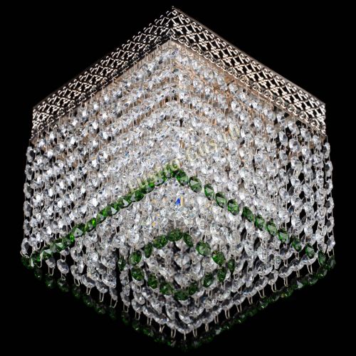 Люстра Квадрат Венеция №1 зеленая в Подольске Гусь Хрустальный