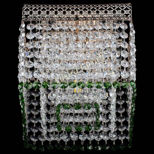 Люстра Квадрат Венеция №1 зеленая в Подольске Гусь Хрустальный