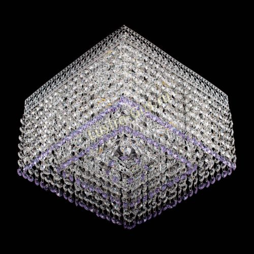 Люстра Квадрат Венеция №3 фиолетовая в Подольске Гусь Хрустальный