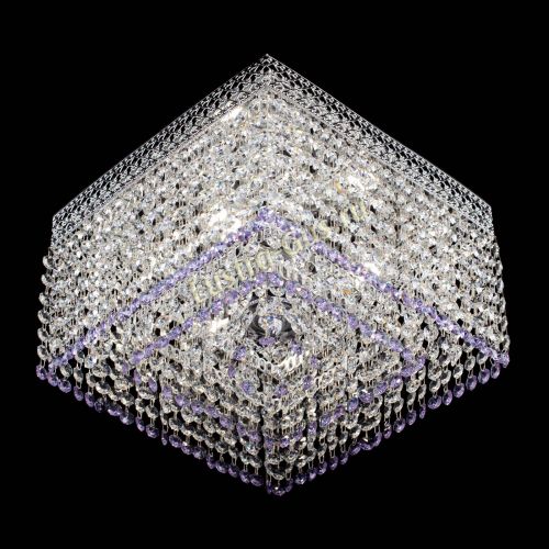 Люстра Квадрат Венеция №3 фиолетовая в Подольске Гусь Хрустальный