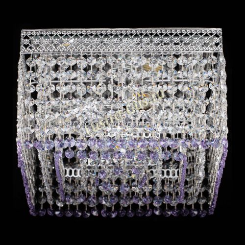 Люстра Квадрат Венеция №3 фиолетовая в Подольске Гусь Хрустальный