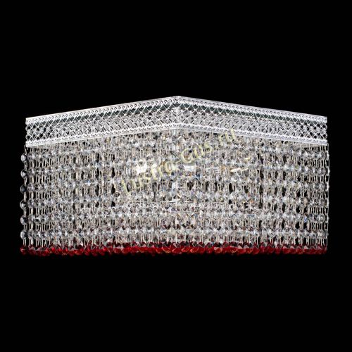 Люстра Квадрат Венеция №3 красная в Подольске Гусь Хрустальный