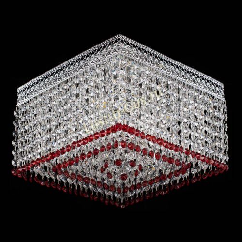 Люстра Квадрат Венеция №3 красная в Подольске Гусь Хрустальный
